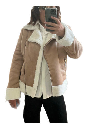Women's Suede Jacket with Fur Lining in Various Colors 6