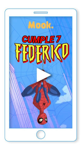 Mook Spiderman Animated Digital Birthday Invitation 0