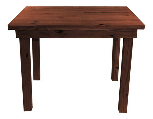 Modern Solid Wood Dining Table Straight Leg 100x80 Sajo 11