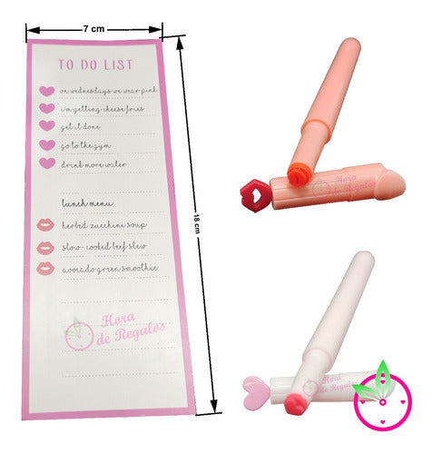 Hora de Regalos Beautiful Magnetic Notepad with Love Kiss and Heart Stamps 2