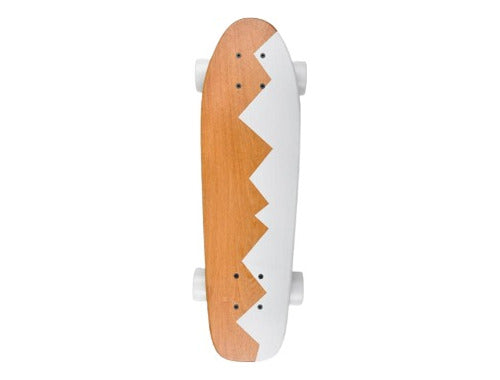 Kahuna Cruiser Skate Shark - Madera Old School Retro Skateboard 0