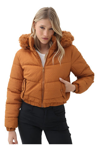 Premium Campera Puffer Con Piel Buena Comodidad Excelente Diseño 7