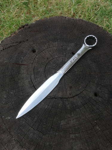Hand-Forged Small Dagger with Leather Sheath 2