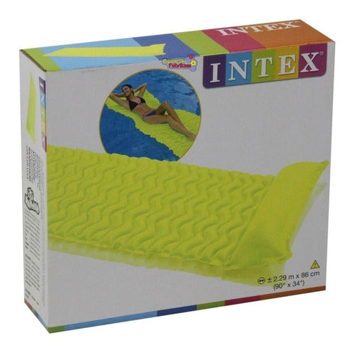 Intex Inflatable Pool Mattress Waves 229 X 86 Cm Yellow 6