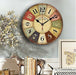 Qukueoy Retro Wooden Wall Clock Farmhouse Decor 2