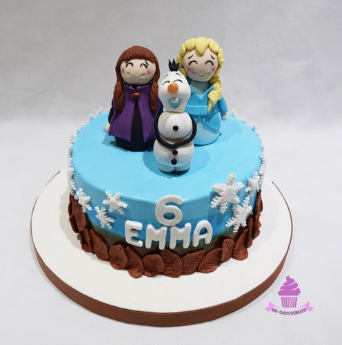 SS GOURMET Torta Frozen 2 Anna Elsa Olaf Comestible Mesa Dulce Tematica 0