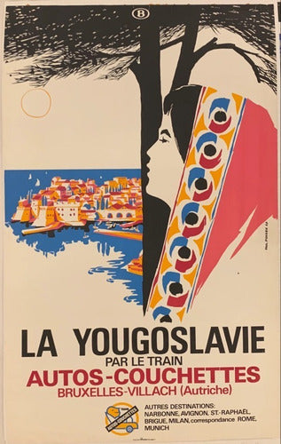 Yugoslavia En Tren - Afiche Turismo 1967 - Lámina 45x30 Cm. 0