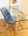 Scandinavian Upholstered Tulip Chair in Gray Beige Black 7