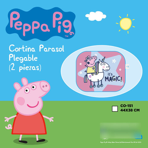 Cortina Lateral Plegable Niños Auto Peppa Pig Iael Co-151 1