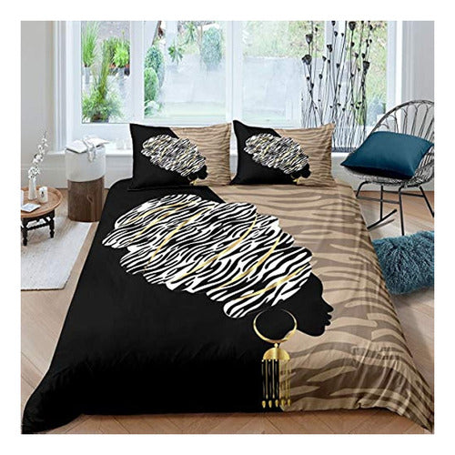 Feelyou African Woman Bedding Set for Girls and Women 0