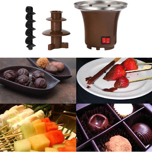 Mini Fonte Eletrica Cascata Fondue Cachoeira De Chocolate Bu 3