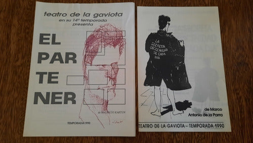 2 Programas Teatro Gaviota 1990 Partener Obscenidad Kartun P 0