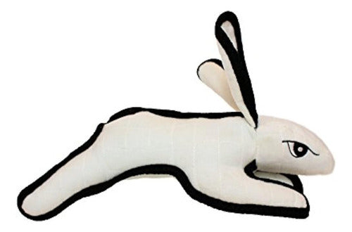 Tuffy Barnyard Animal Rabbit, Durable Dog Toy, White 0