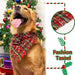 Cherpet Christmas Dog Bandana - Cute Plaid Snowflake Scarf 4