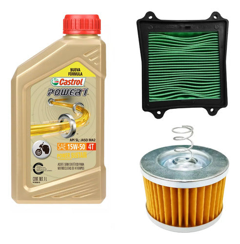 Kit Service Rouser Ns 160 Castrol 15w50 + Filtros Coyote 0