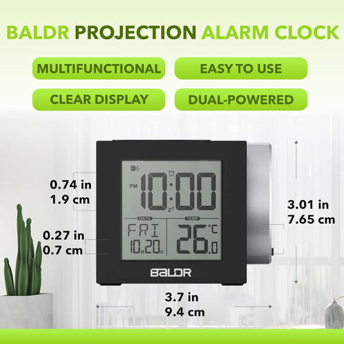 Baldr Adjustable Digital Projection Clock for Ceiling with Adjustable Time 1