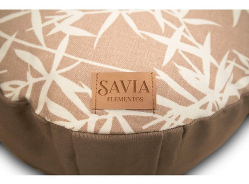 Zafu De Meditación - Bamboo Relleno Cáscaras Semillas- Savia 5