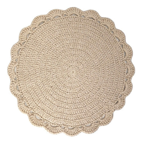 Czeta Tejidos Individual Crochet Place Setting Centerpiece 0