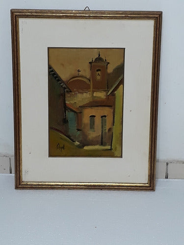 2265 Omar Pellegatta Ose 38x48cm C/mold. Casario Com Igreja. 7