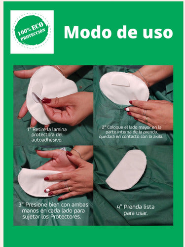 100%EcoProtección Reusable Underarm Protectors - Size 3 - Two Pairs 6