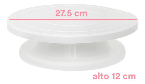 Consaco Rotating Cake Plate Base 26 Cm Plastic Pastry 5