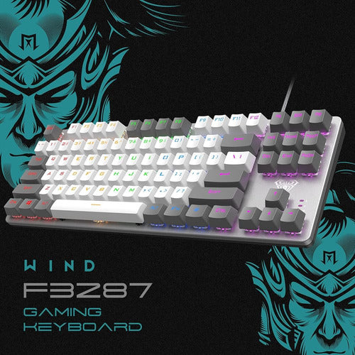 Aula F3287 Wired Tkl Rainbow Mechanical Gaming Keyboard, 80% 1