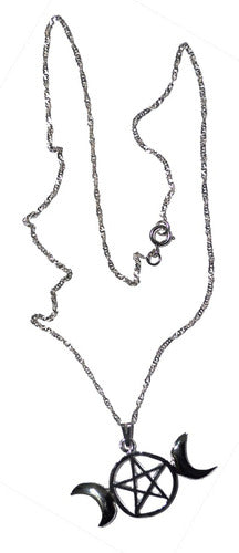 Triluna Pendant Choker - Silver Plated 1