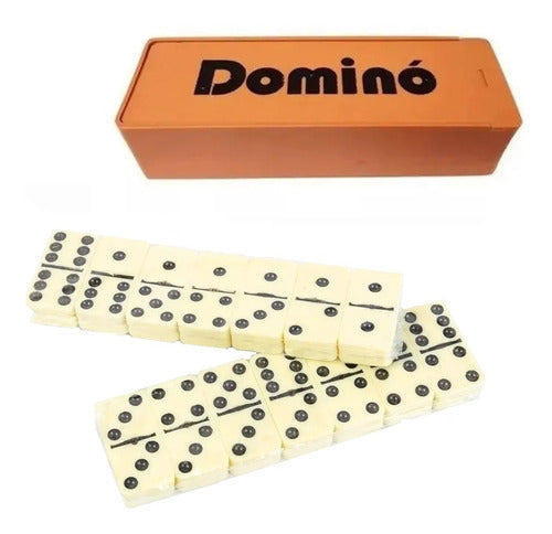 Domino Table Set C/Plastic Case Big Ficas Faydi - Juego De Mesa Domino C/Estuche Plastico Fichas Grandes Faydi