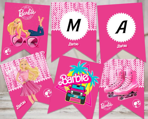 Kit Imprimible Barbie Con Textos Editables Completo Candy 1