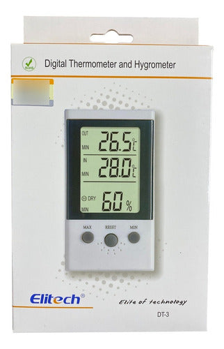 Simil Elitech Termohigrómetro Digital Dt-3 Max/min C/sonda 2