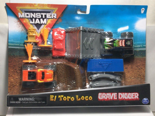 Monster Jam Toro Loco & Grave Digger Track + Ramps 58725 SRJ 0