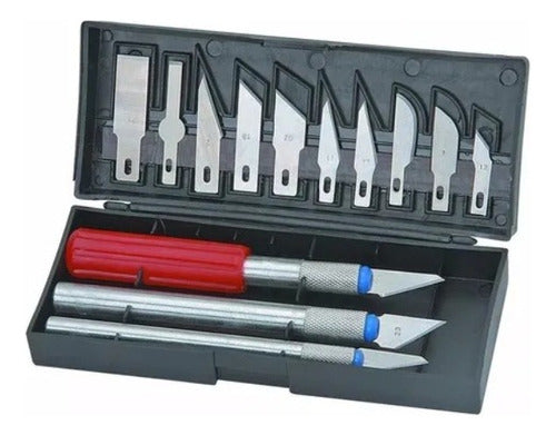 13-Piece Interchangeable Blade Cutter Set - Bisturi Type 0