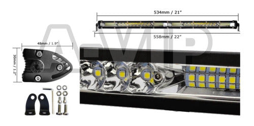 Lux Led Ultra Slim 53cm 204W White Light Spot/Flood Bar 2