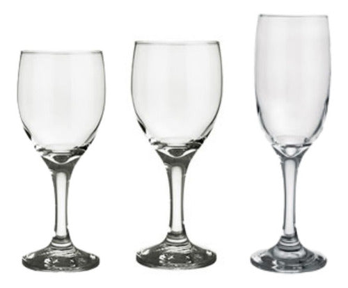 Nadir Set of 18 Windsor Wine, Champagne, and Water Glasses 0