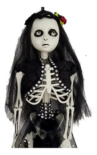 Manzana Cotillon Colgante Halloween Esqueleto Viuda Negra Muñeca 40 X 12 X 5 1