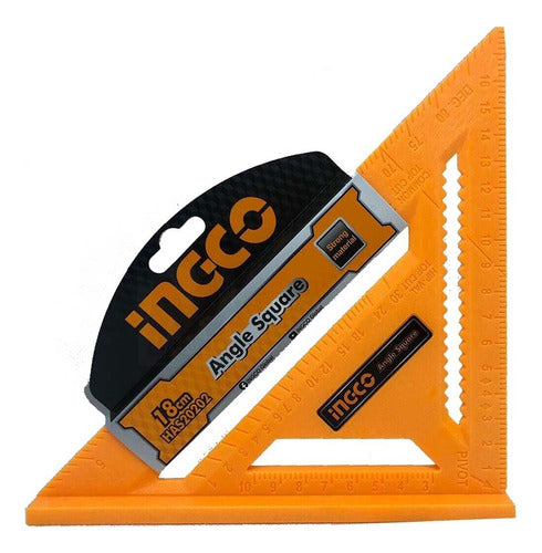 Ingco 45º Carpenter's Square Plastic 18cm 7p HAS20202 0