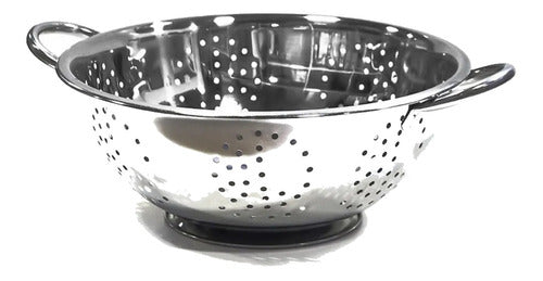 Stainless Steel 28cm Colander Strainer with Handles + Double Base 1