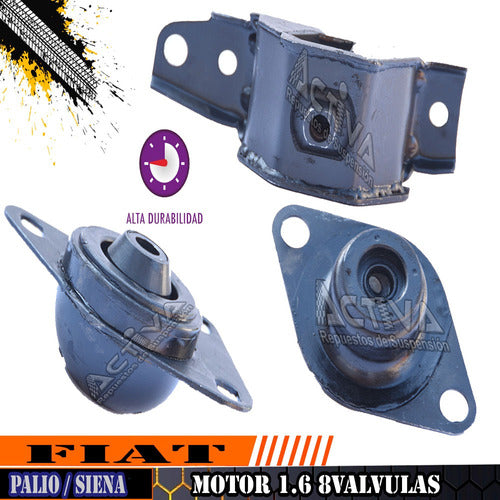 INDARG Motor and Transmission Mounts for Fiat Palio Siena 1.6 8V 1