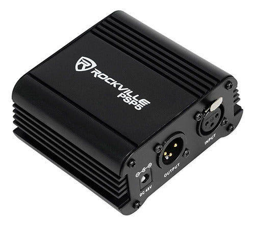 Rockville PSP5 Universal 48V Phantom Power Supply Box for M 1