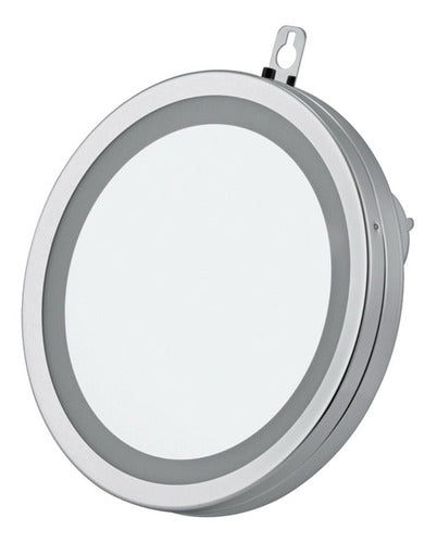 Haussman Suction Mirror - Illuminated 18 LEDs - 5x Magnification - 17.78cm 0