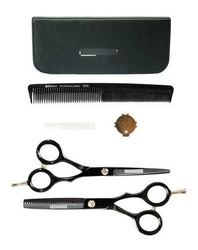 Professional Hairdressing Scissors Kit - Black 0
