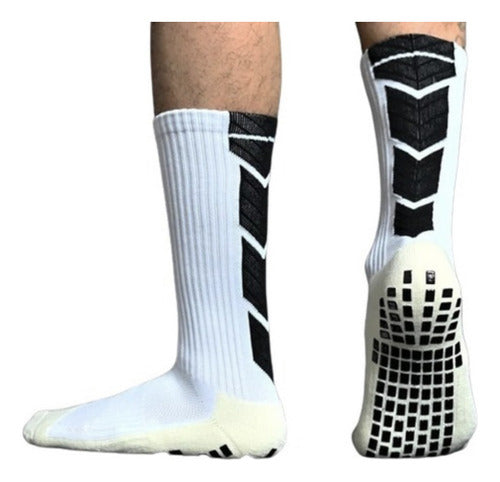 Amorarma Pack X3 Long Cotton Sports Socks with Non-Slip Grip 0