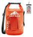 Heeta Waterproof Dry Bag Backpack 30L Orange Clear 0