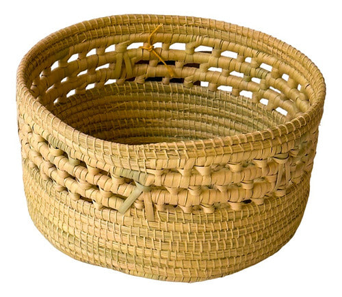 Handcrafted Carandillo Palm Bread Basket Unique Piece 1