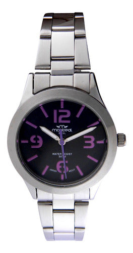 Reloj Montreal Mujer Ml1440 100% Acero Inox Resist Al Agua 1