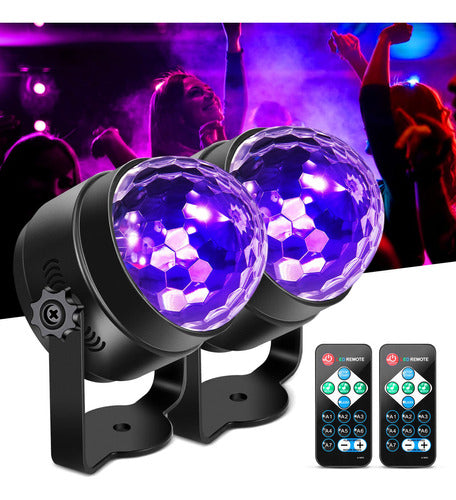 Litake Luz Negra Uv Para Fiesta Brillante, 6 W, Luces Estrob 1