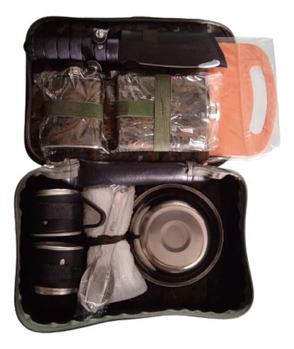 Kit De Cozinha Sobrevivência Para Camping Bolsa Camuflada 0