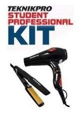 Teknikpro Student Professional Dryer + Flat Iron Kit 1