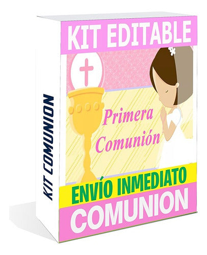 Kit Imprimible Comunión Editable Powerpoint 1