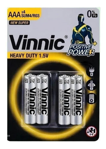 Vinnic AAA Carbon Batteries Pack of 4 0